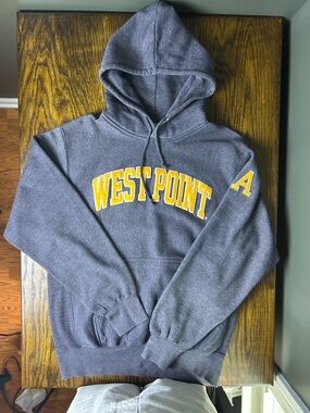 West Point Gray Hoodie with Yellow Lettering - UNISEX